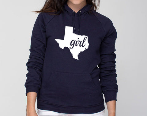 Texas Girl American Apparel Pullover Hoodie - Unisex Size XS S M L XL 2XL 0001