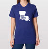 Louisiana LA  Once. Always. Tri Blend Track T-Shirt - Unisex Tee Shirts Size XS S M L XL xxL 0022