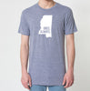 Mississippi MS Once. Always. Tri Blend Track T-Shirt - Unisex Tee Shirts Size XS S M L XL xxL 0022