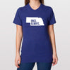 Nebraska NE Once. Always. Tri Blend Track T-Shirt - Unisex Tee Shirts Size XS S M L XL xxL 0022
