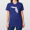 Florida FL  Once. Always. Tri Blend Track T-Shirt - Unisex Tee Shirts Size XS S M L XL xxL 0022