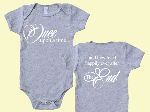 Once upon a Time...  Cotton Baby One Piece Bodysuit - Infant Girl and Boy