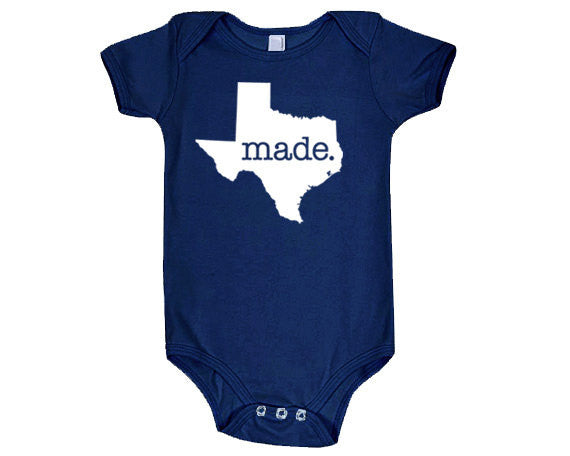 Texas 'Made.' Cotton One Piece Bodysuit - Infant Girl and Boy - Seven ...
