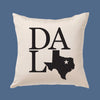 Dallas Texas Canvas Pillow Cover