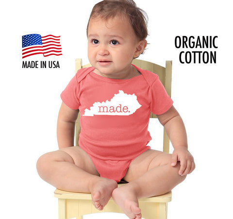 Kentucky 'Made' Organic Cotton Infant One Piece • Made in the USA