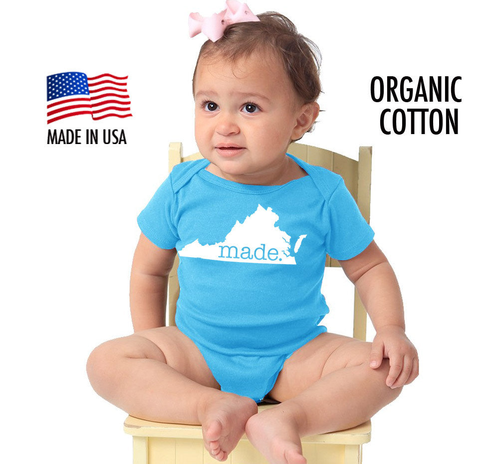 Virginia 'Made' Organic Cotton Infant One Piece • Made in the USA