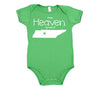 From Heaven By Way of Tennessee Customized Cotton Baby One Piece Bodysuit - Infant Girl and Boy